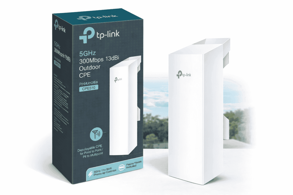 TP-Link CPE510 – Point d’Accès Wi-Fi Extérieur 5 GHz N 300 Mbps – Antenne Directionnelle 13 dBi (Point à Point / Point à Multipoint) – Image 1