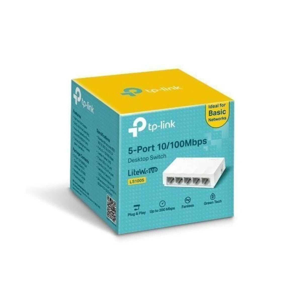 TP-Link LS1005 – Switch Ethernet 5 Ports 10/100 Mbps – Plug & Play (LiteWave) – Image 1