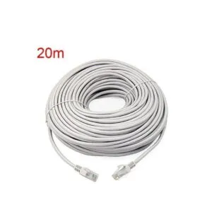 Câble Réseau Ethernet RJ45 CAT6 – 20 Mètres | Haut Débit Gigabit, Cordon de Brassage