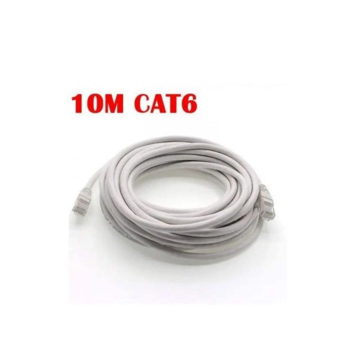Câble Réseau Ethernet RJ45 CAT6 – 10 Mètres | Haut Débit Gigabit, Cordon de Brassage – Image 1