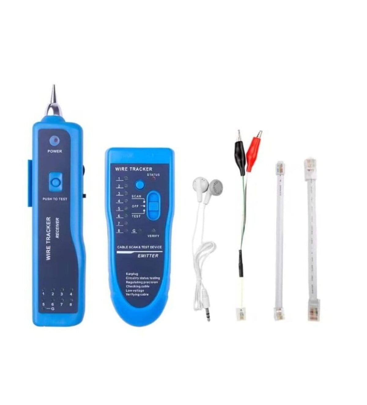 Traceur de Câbles Réseau & Téléphone – Détecteur de Ligne RJ45/RJ11 – Testeur LAN Tone Finder STP/UTP Cat5/Cat6 – Image 1