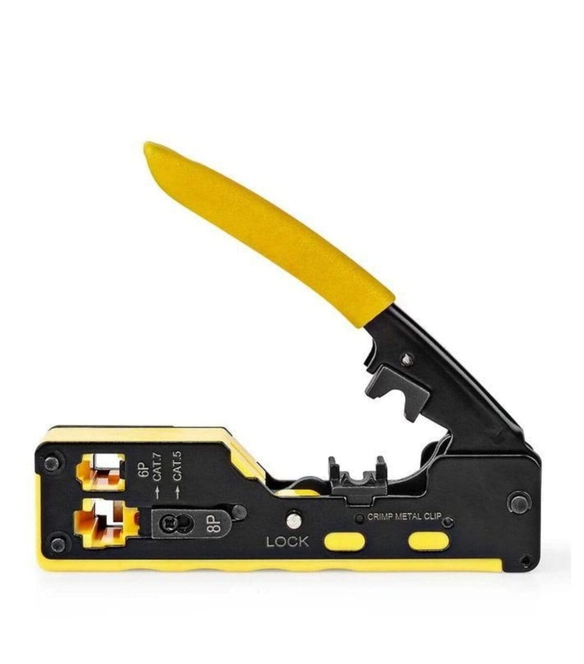 Pince à Sertir Professionnelle RJ45 / RJ12 – Crimping Tool pour Connecteurs Réseau Cat5 / Cat6 / Cat7 – Image 1