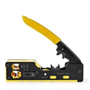Pince à Sertir Professionnelle RJ45 / RJ12 – Crimping Tool pour Connecteurs Réseau Cat5 / Cat6 / Cat7