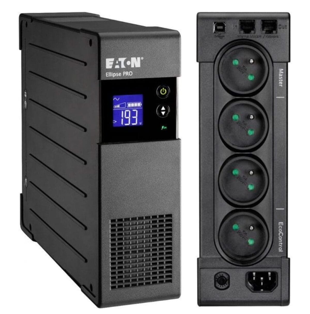 Onduleur Eaton Ellipse PRO ELP850FR – 850 VA / 510 W – Line Interactive – Écran LCD – 4 prises FR – Image 1