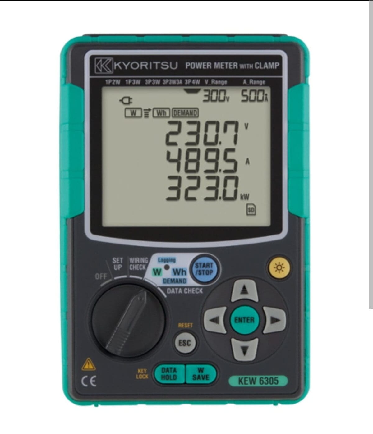 Analyseur de réseau triphasé KYORITSU 6305 – 600V (Sans pinces) – Image 1