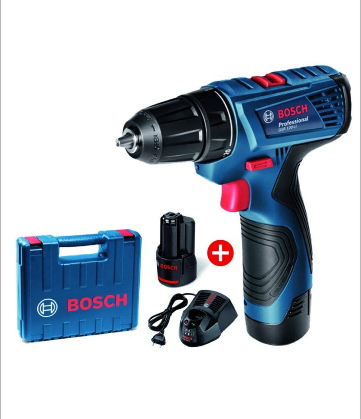 Visseuse Perceuse Sans Fil BOSCH GSR 120-LI – 12V – 2 Batteries + Chargeur – Image 1