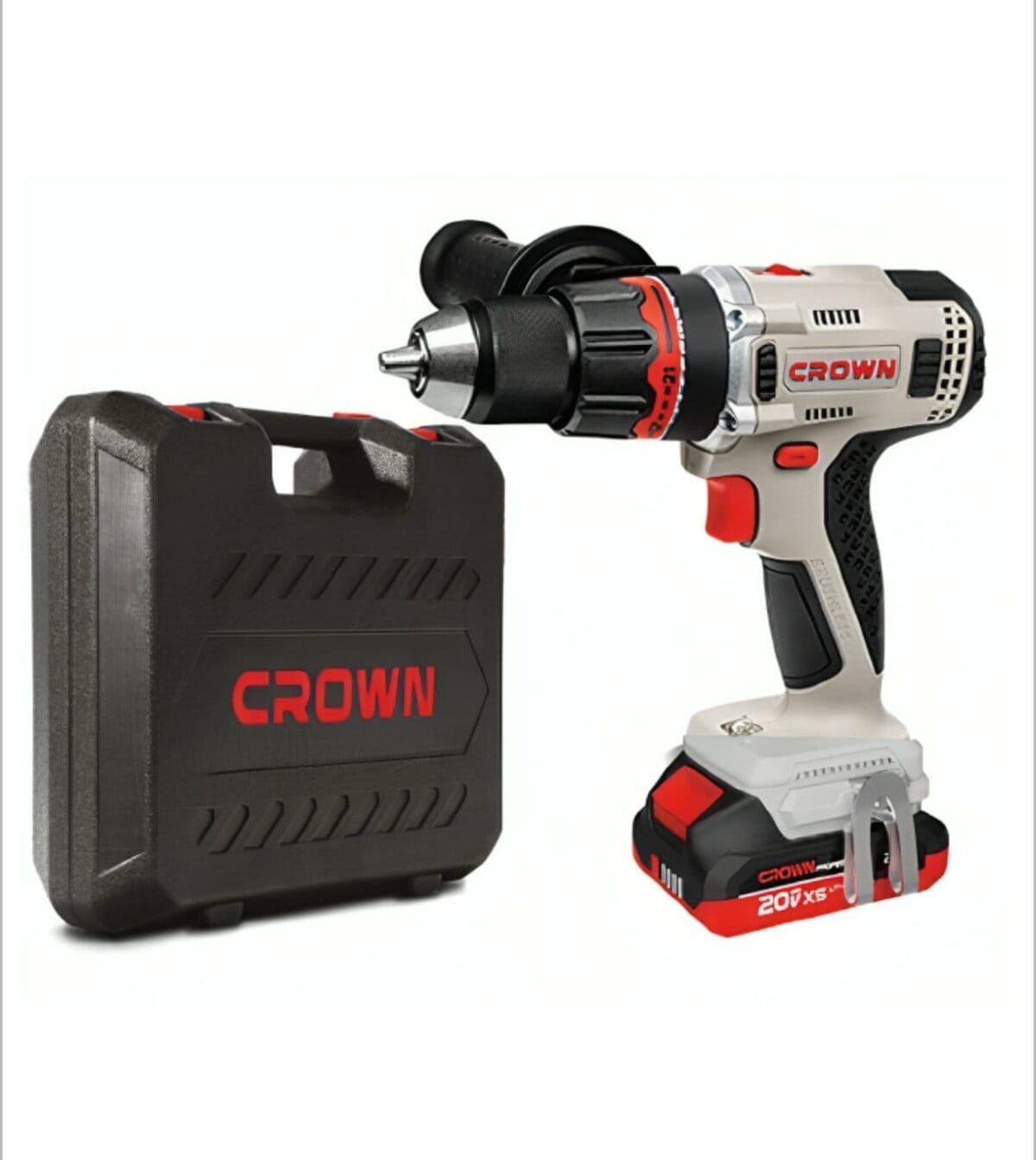 Visséuse-Perceuse Sans Fil 2×20V 13mm CROWN CT21093XMS-2BMC (50/75Nm) – Image 1