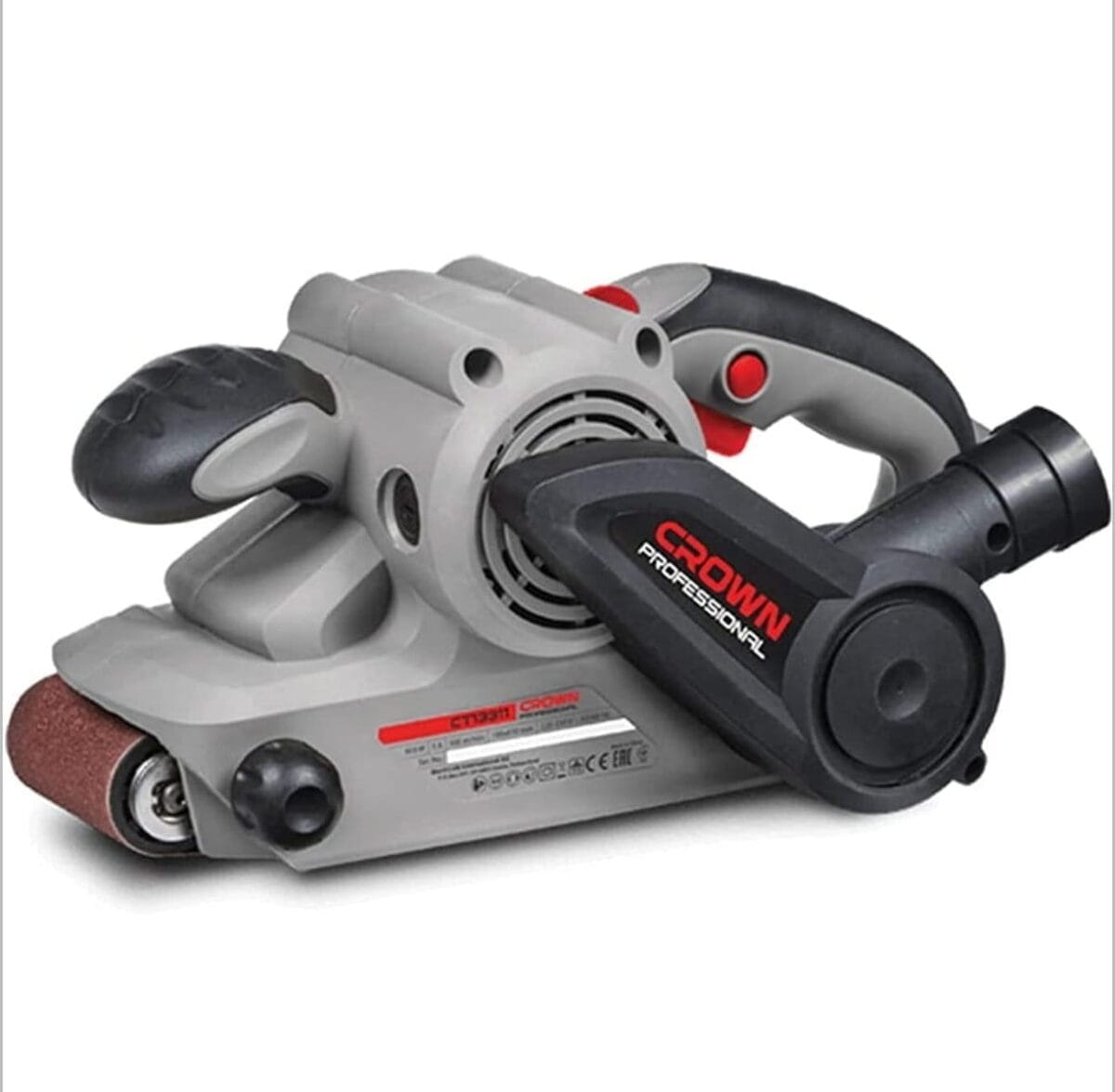 Ponceuse à Bande 810W CROWN 533×76 mm – 380 m/min – Avec Sac à Poussière – Image 1