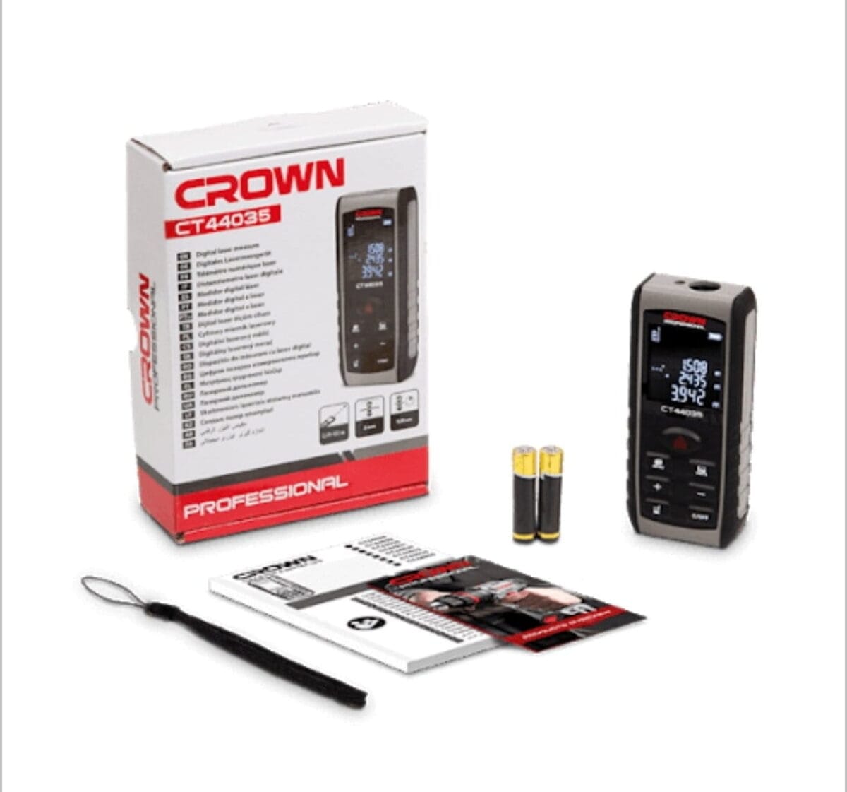 Télémètre Laser 100 m CROWN CT44035 – Anti-choc – Haute précision – Image 1