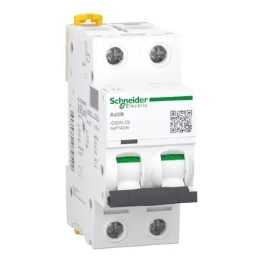 Disjoncteur Schneider Acti9 iC60N 2P 6 A courbe C