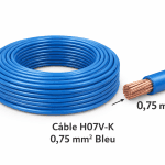 CABLE H07VK(U500SV) 0.75 BLEU