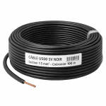 Câble électrique U500 SV noir 1,5 mm² – Bobine 100 m