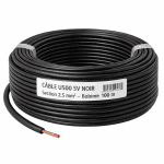 Câble électrique U500 SV noir 2,5 mm² – Bobine 100 m