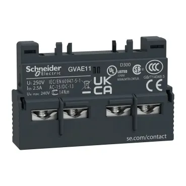 Contact auxiliaire Schneider TeSys GVAE11 1NO 1NC