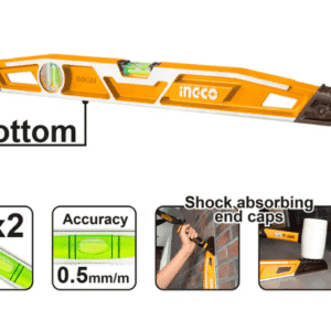 INGCO Niveau Trapezoïdal 60 cm Heavy Duty – Haute Résistance – HBSL08060