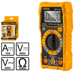 Multimètre Digital INGCO DM2002 – CAT III 600V – 2000 Counts