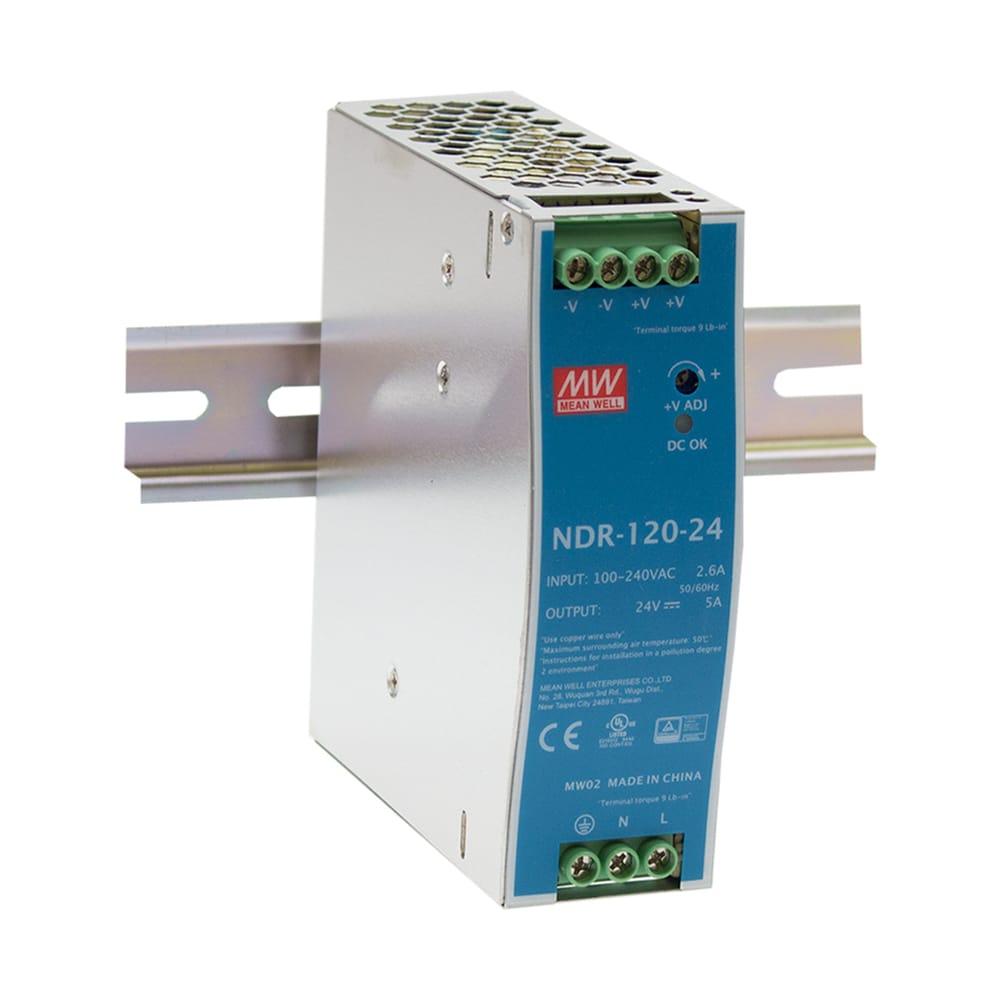 Alimentation Mean Well DR-120-24 24 VDC 5 A rail DIN