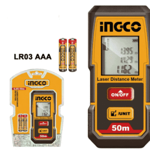 Télémètre Laser INGCO 50 m – HLDD0508 – Haute Précision – Écran LCD