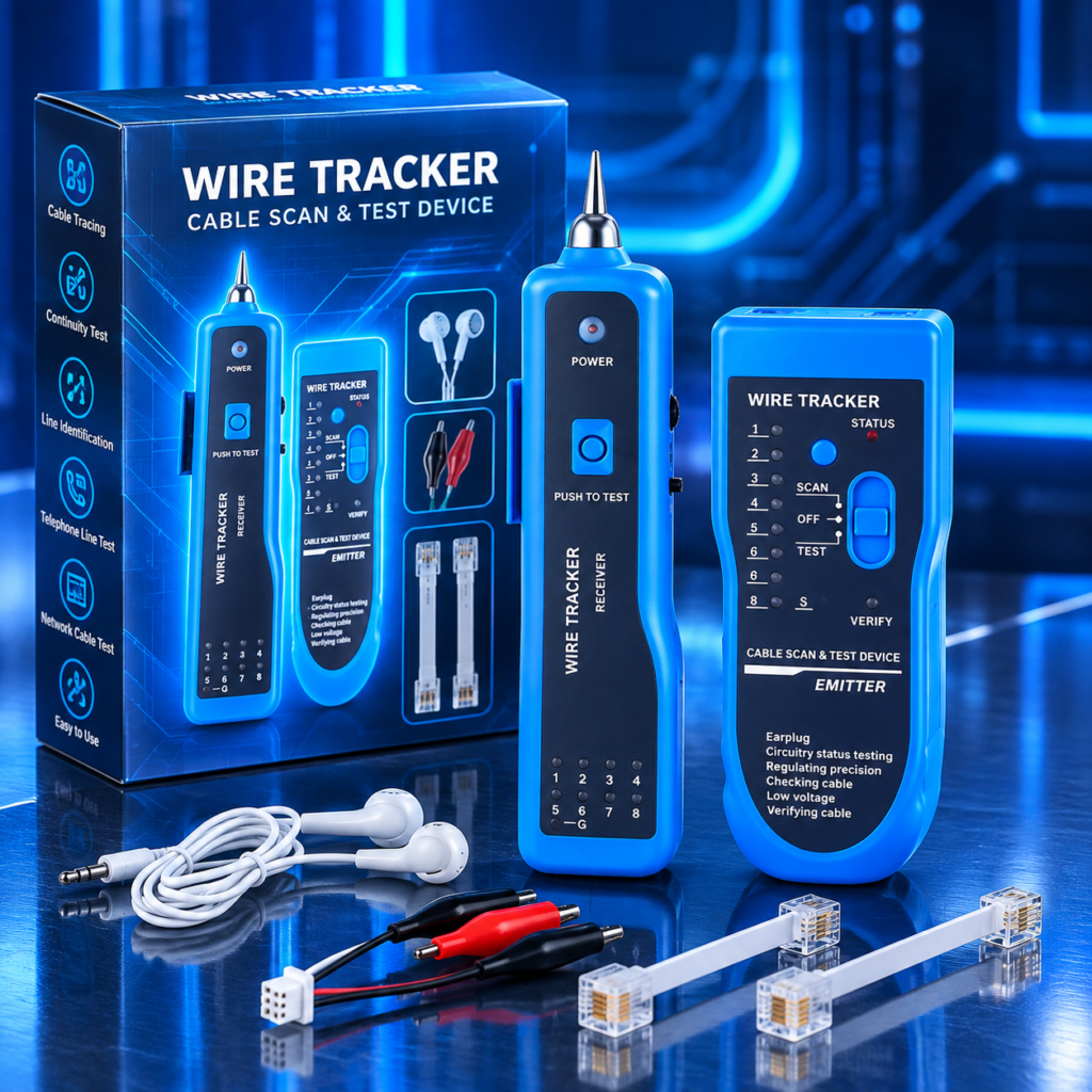 Traceur de câbles RJ45 RJ11 avec générateur de tonalité et sonde réceptrice
