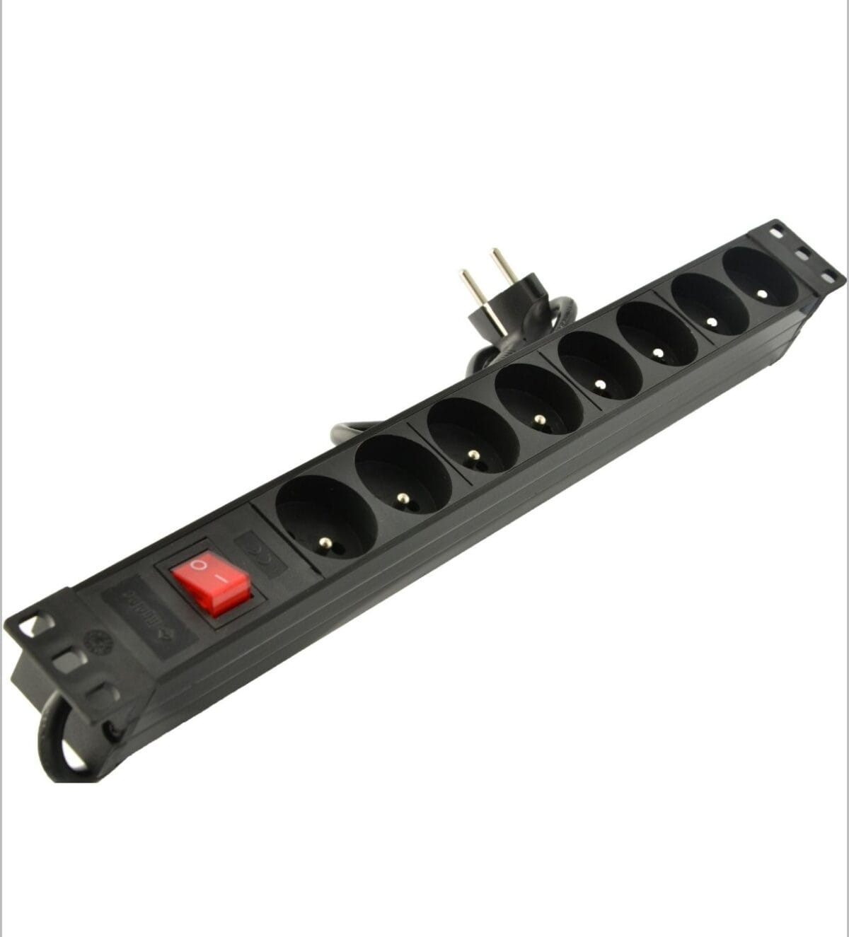 Bloc multiprise 19" INGELEC – 6 prises 2P+T avec interrupteur – Image 1