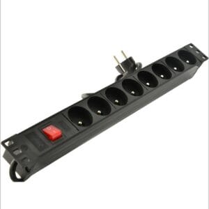 Bloc multiprise 19" INGELEC – 6 prises 2P+T avec interrupteur