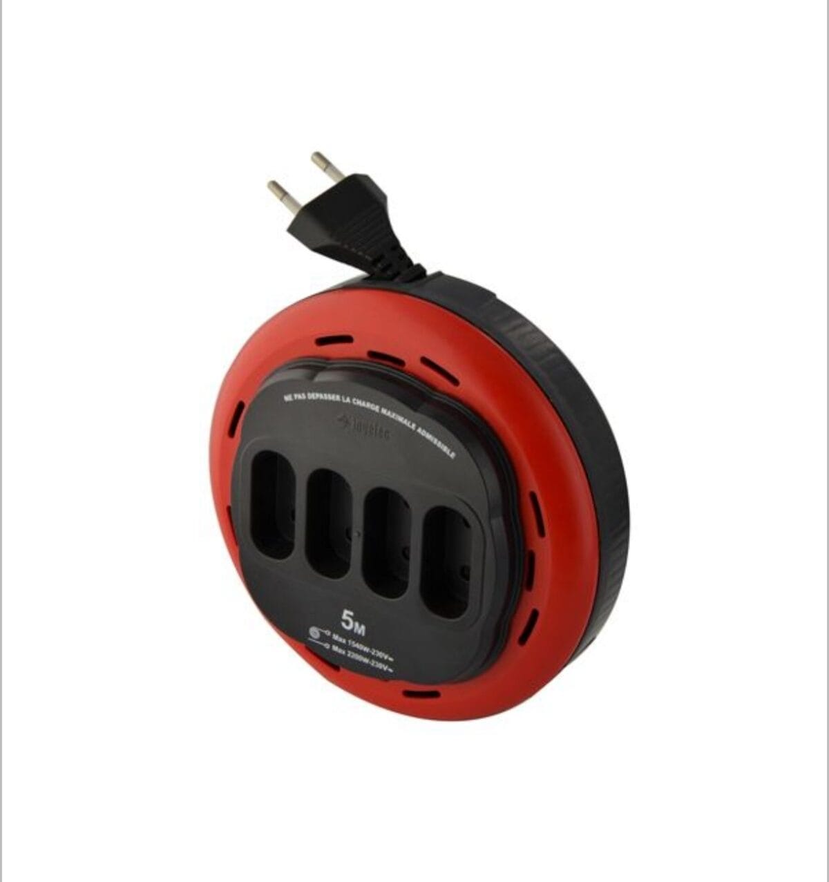 Enrouleur électrique domestique INGELEC 4 prises – Câble 5m – Image 1