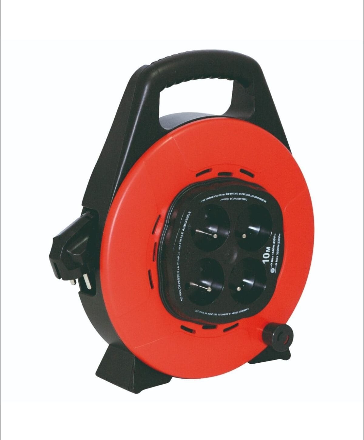 Enrouleur électrique domestique INGELEC – 4 prises – Câble 10m – Image 1