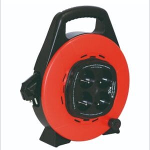 Enrouleur électrique INGELEC 10m avec protection – 4 prises 2P+T