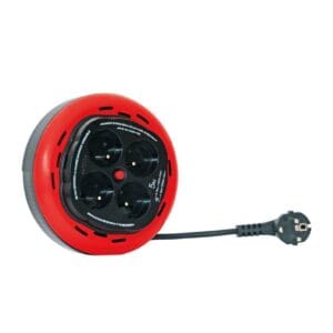 Enrouleur électrique INGELEC 5m – 4 prises 2P+T – Usage domestique