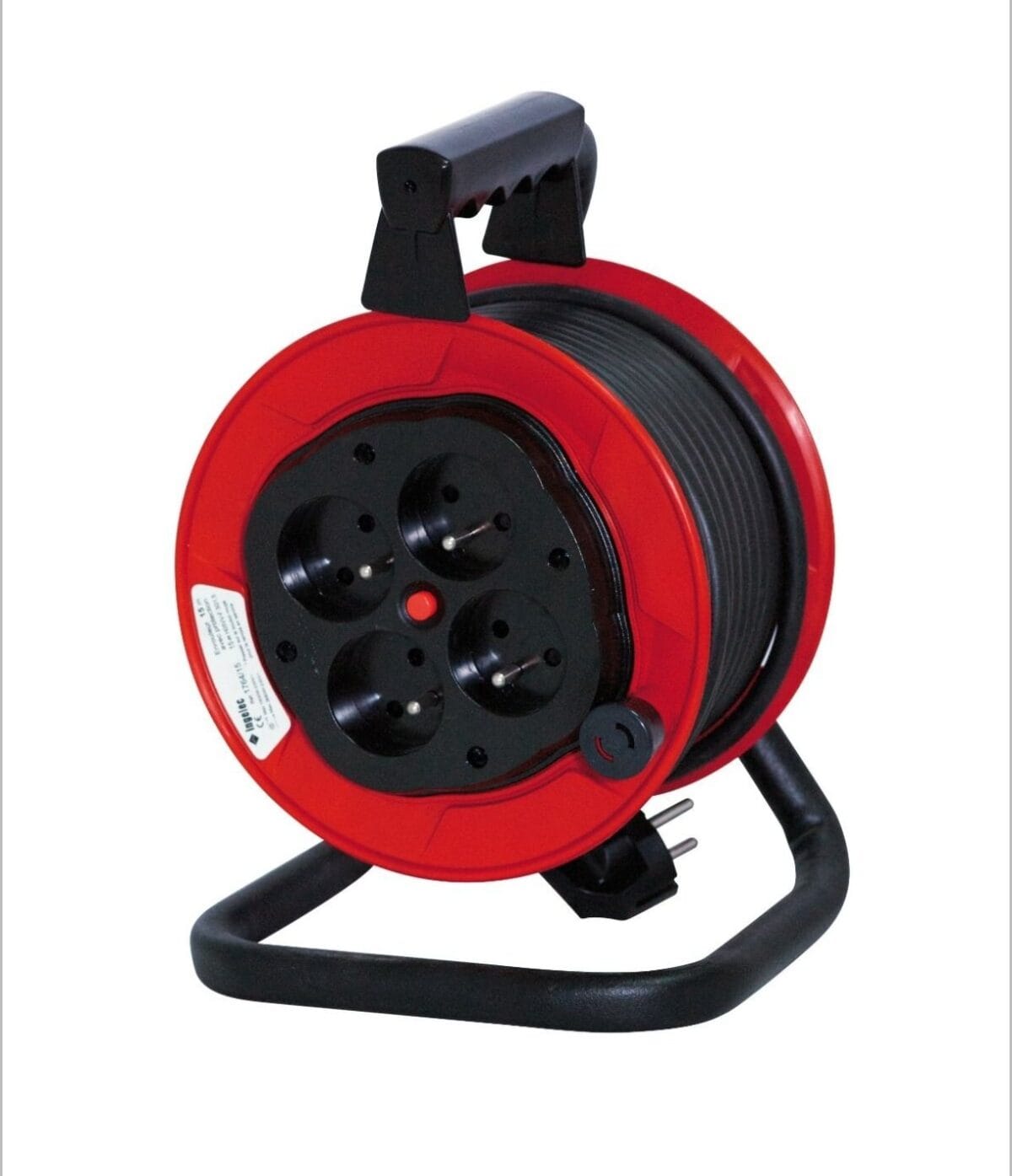 Enrouleur électrique professionnel INGELEC 15m – 4 prises – Version R – Robustesse chantier – Image 1