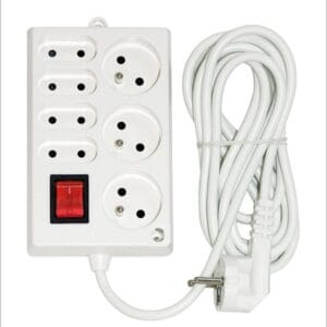 Bloc multiprises INGELEC 7 prises – 1,5 m – Blanc