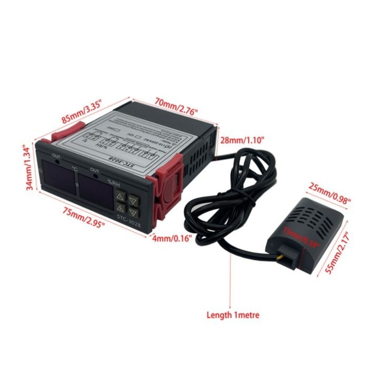STC-3028 – Régulateur numérique Température & Humidité – Double Thermostat avec Sonde – Image 3