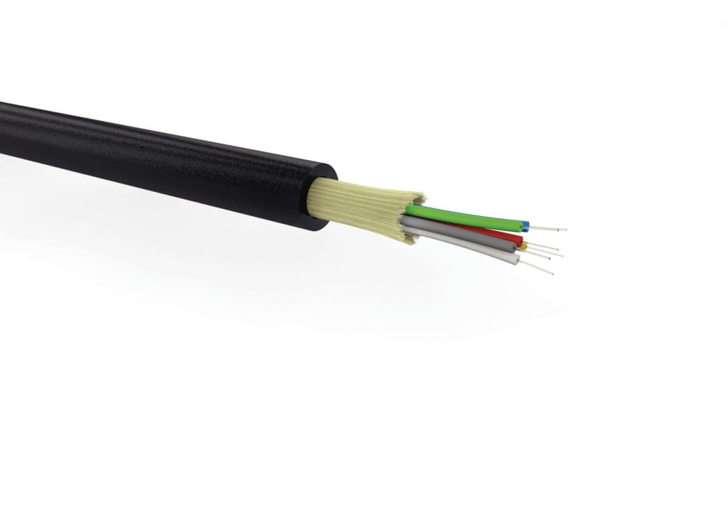 Câble fibre optique monomode OS2 12 fibres non armé 9/125 µm