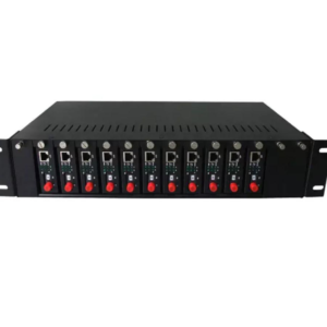 Châssis rack 14 slots pour convertisseurs fibre optique avec 2 ventilateurs