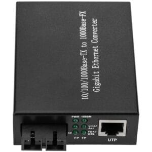 Convertisseur fibre optique monomode SC vers RJ45 Gigabit 20 km