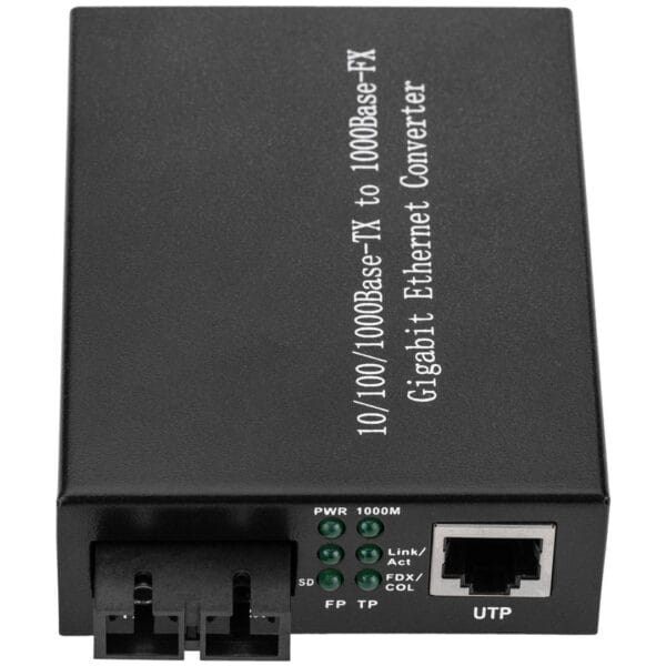 Convertisseur fibre optique monomode SC vers RJ45 Gigabit 20 km