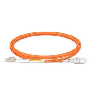 Jarretière fibre optique SC LC multimode OM2 duplex 2 mètres
