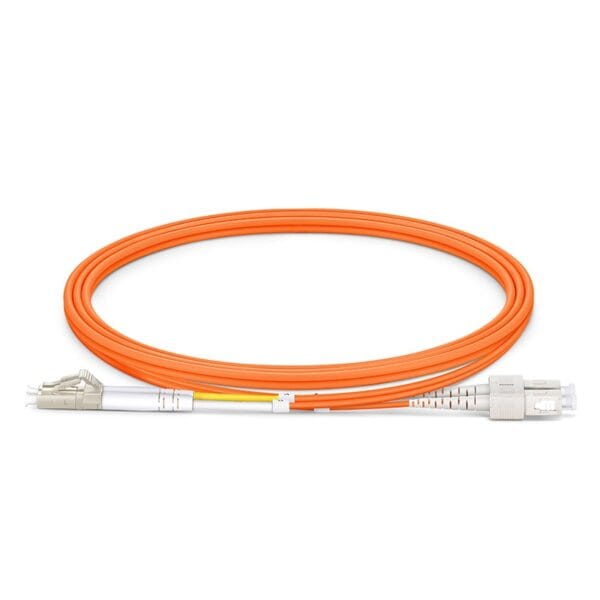 Jarretière fibre optique SC LC multimode OM2 duplex 2 mètres