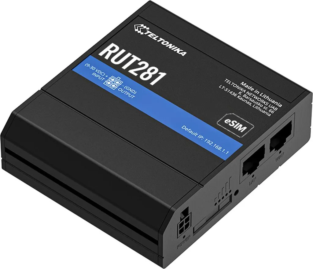 Routeur industriel 4G LTE Cat 4 Telit Global Teltonika RUT281