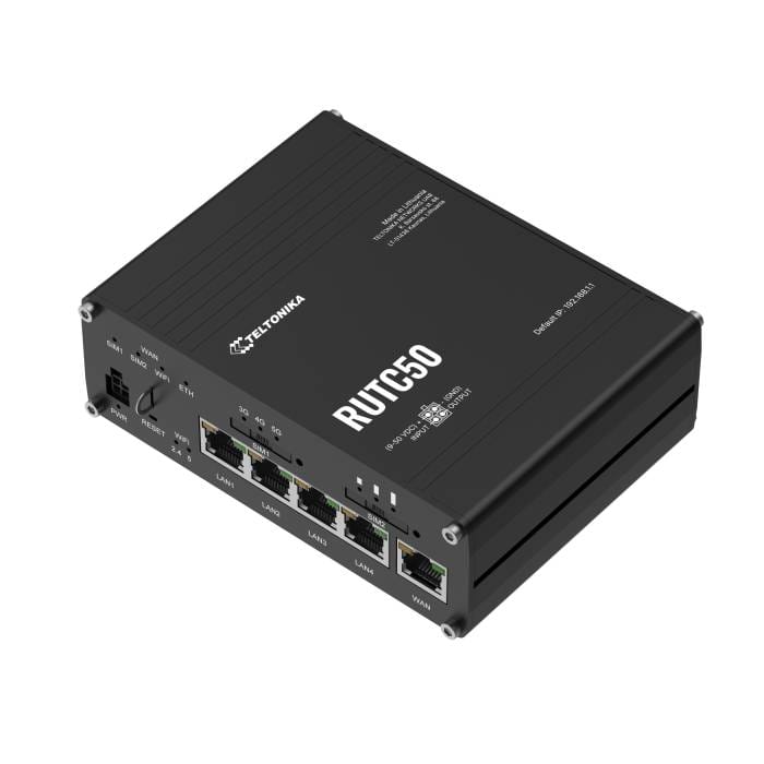 Routeur industriel 5G Wi-Fi 6 Teltonika RUTC50 Dual SIM