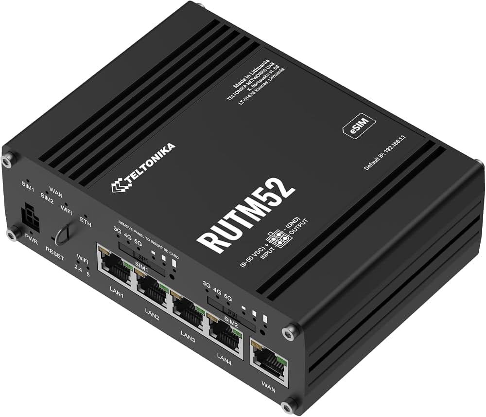 Routeur industriel double modem 5G Teltonika RUTM52
