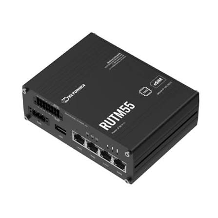 Routeur industriel 5G Teltonika RUTM55 RS232 RS485 et I/O