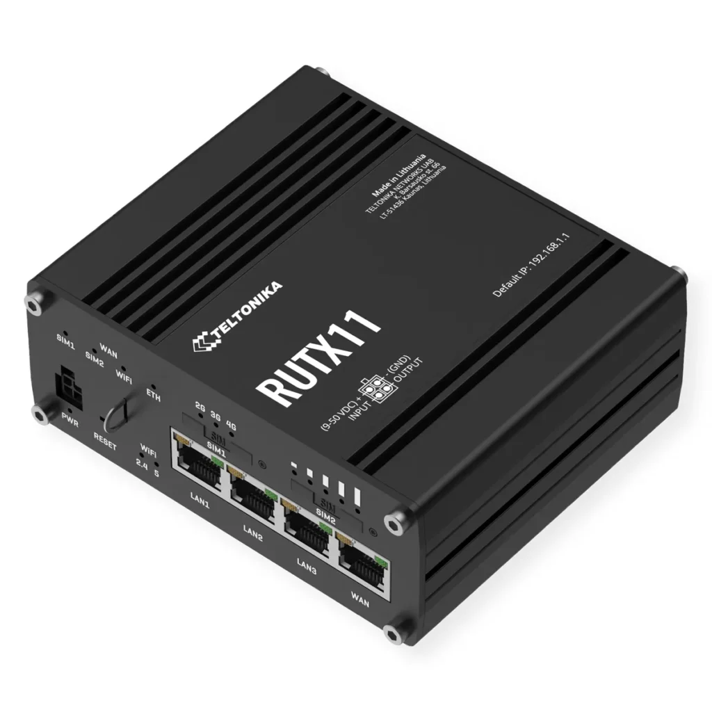 Routeur industriel 4G LTE Cat 6 Wi-Fi Bluetooth Teltonika RUTX11