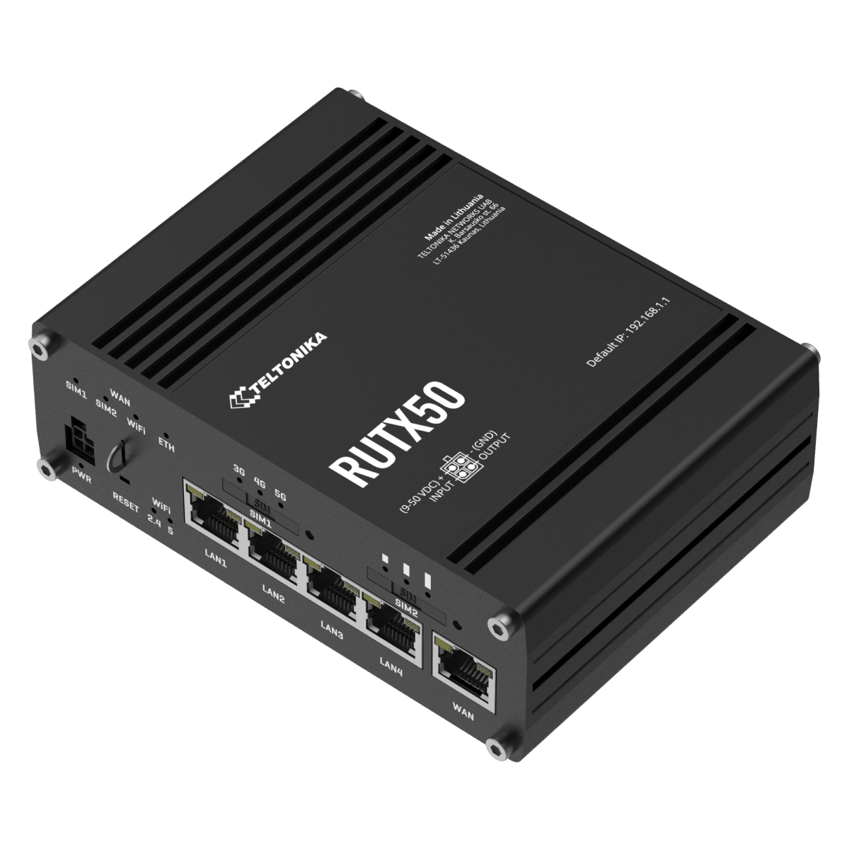 Routeur industriel 5G Dual SIM Gigabit Teltonika RUTX50