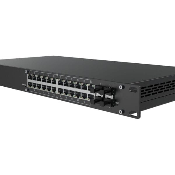 Switch manageable PoE+ 24 ports Gigabit 4 SFP Teltonika SWM282