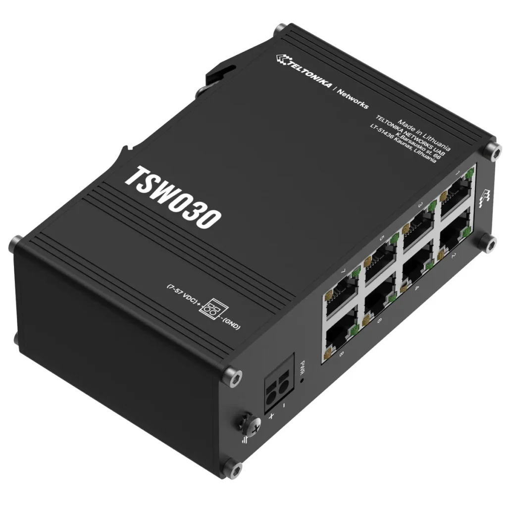 Switch Ethernet industriel 8 ports Fast Ethernet Teltonika TSW030