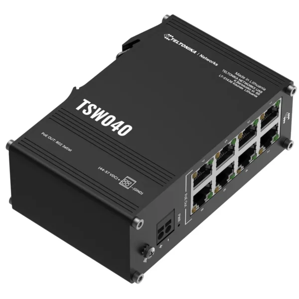 Switch industriel PoE+ 8 ports Fast Ethernet Teltonika TSW040