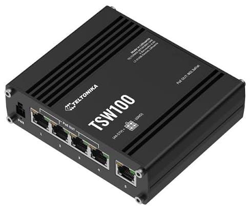 Switch industriel PoE+ 5 ports Gigabit Ethernet Teltonika TSW100