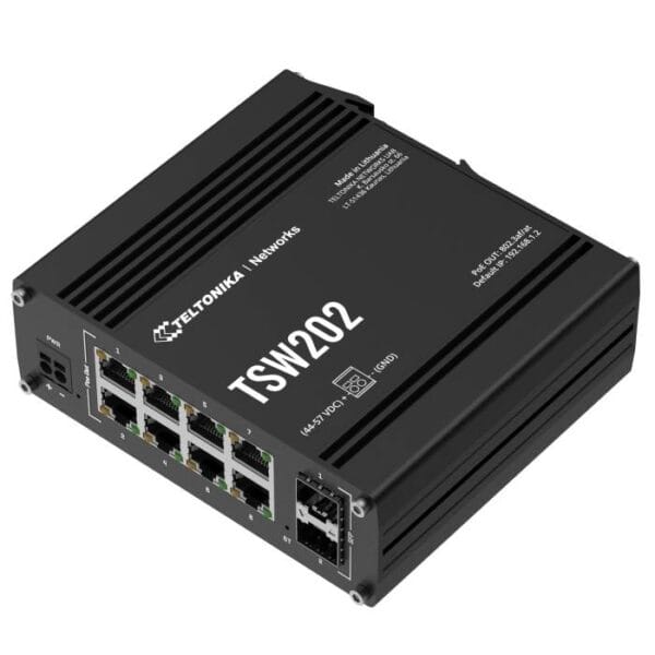Switch industriel PoE+ 8 ports Gigabit 2 SFP Teltonika TSW200