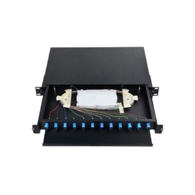 Tiroir fibre optique 12 ports SC monomode simplex équipé